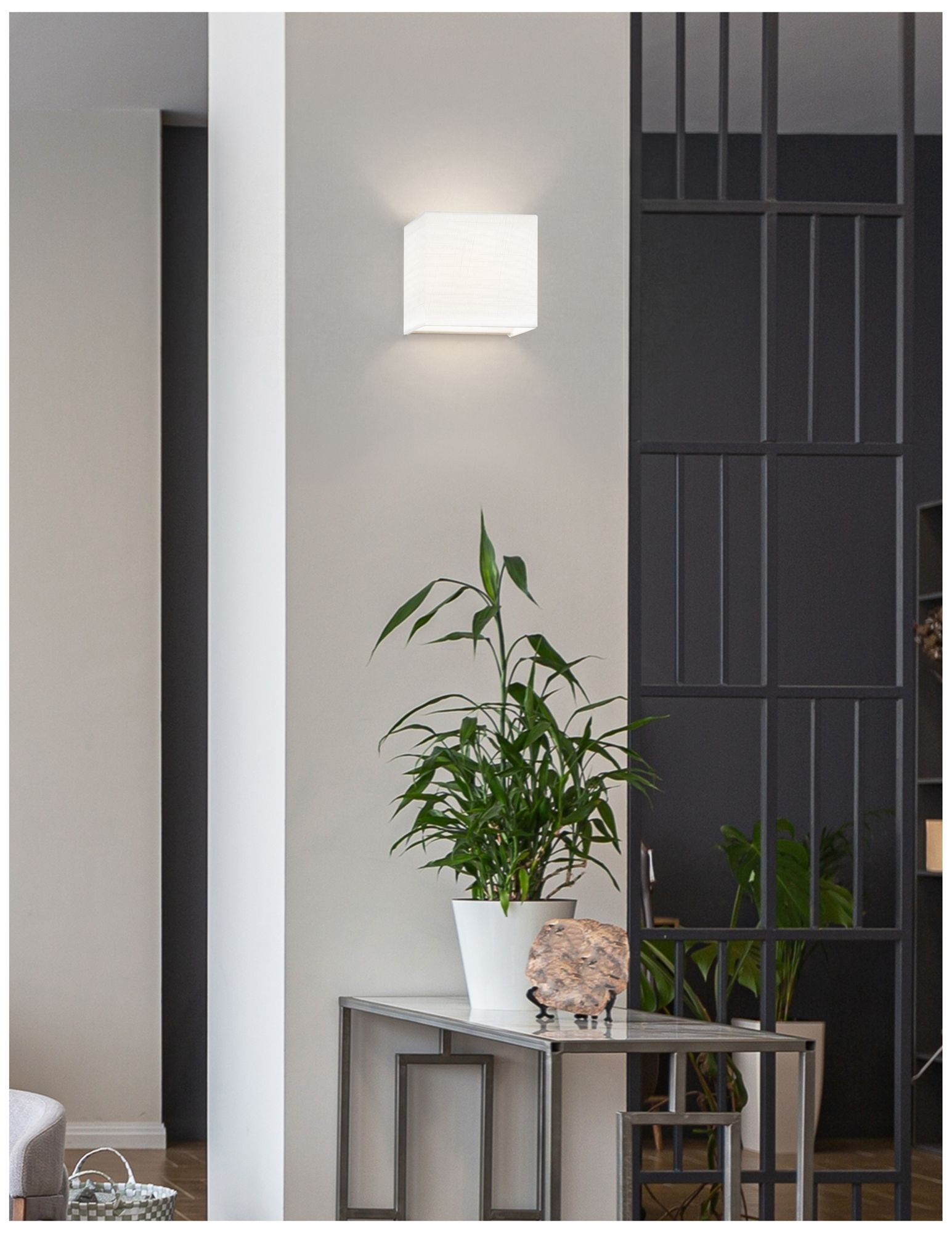 Image 3 Textile Marco 4.25" High White Linen LED Wall Sconce more views