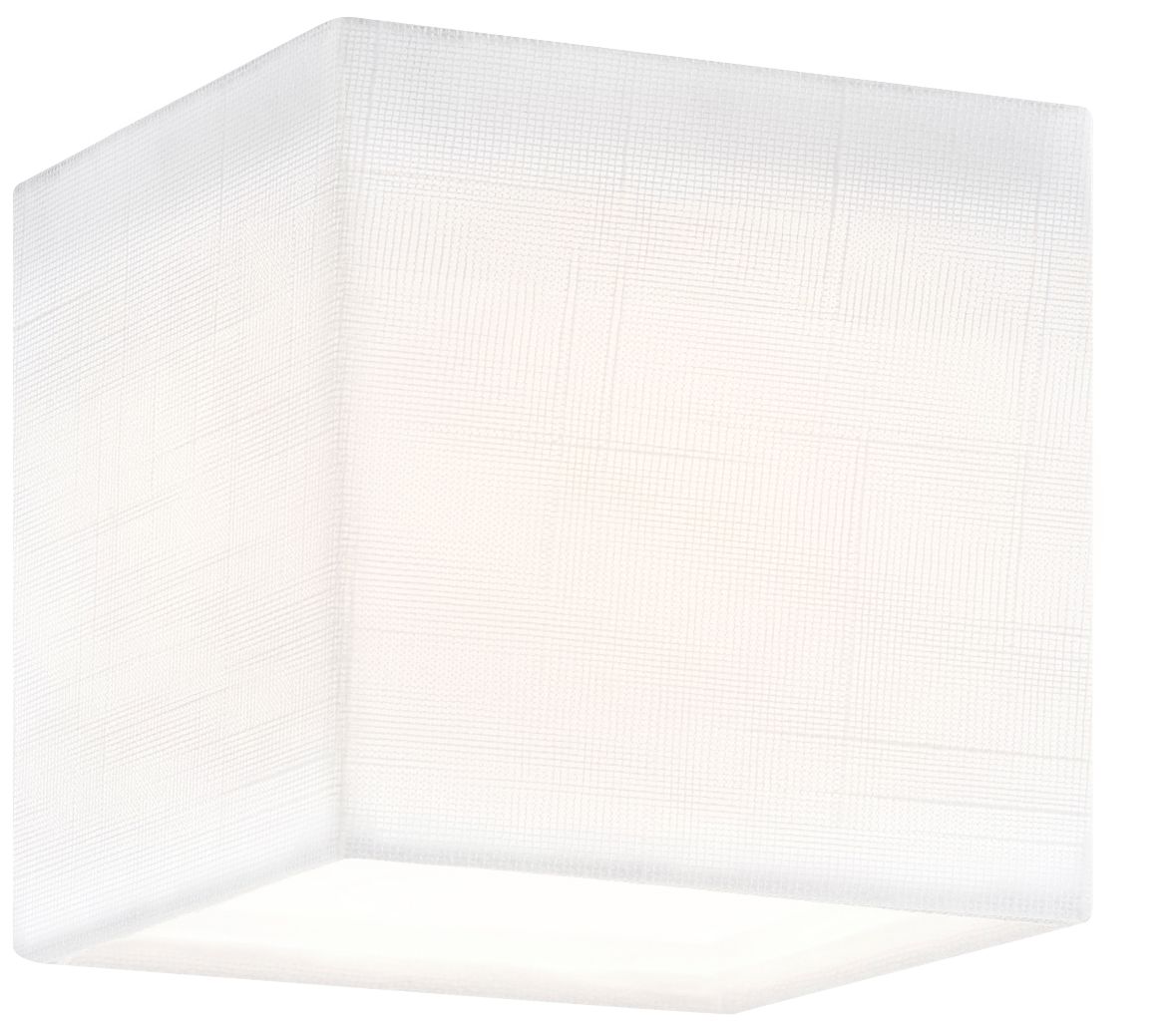Textile Marco 4.25" Wide White Linen LED Flush-Mount