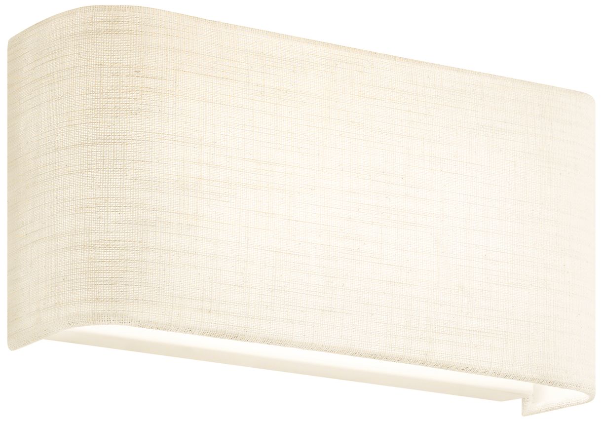Textile Marco 5" High Cream Linen LED Wall Sconce