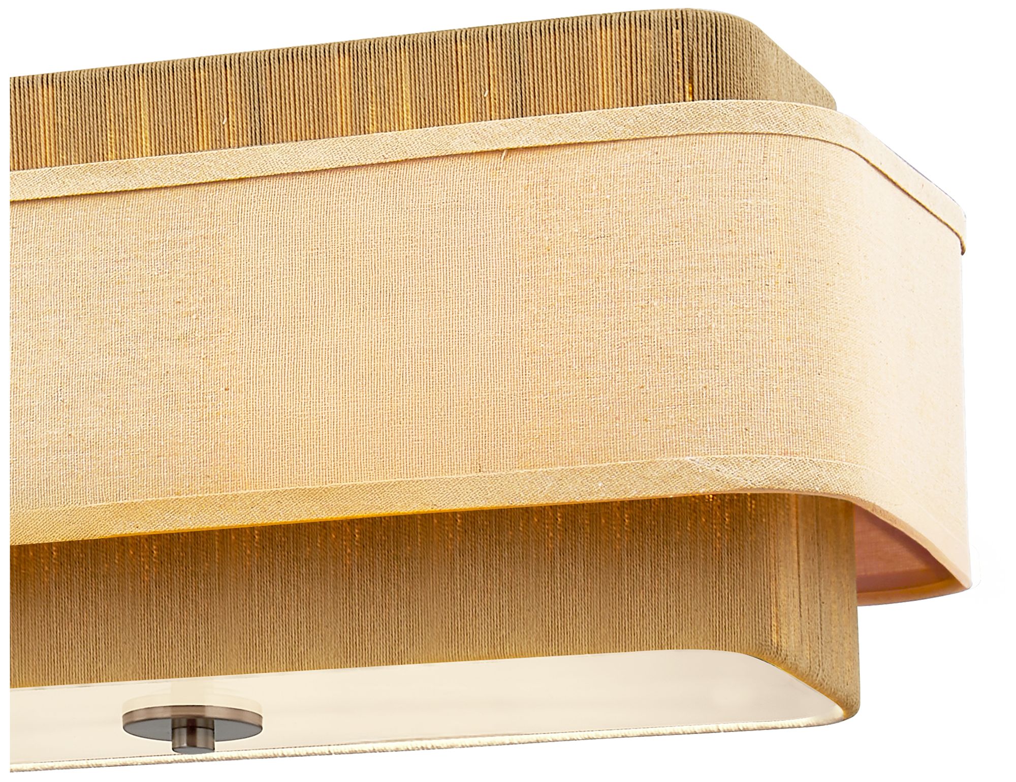 Image 3 Textile Narberth 44" Wide 5-Light Brushed Brass, Cream Linen Pendant more views