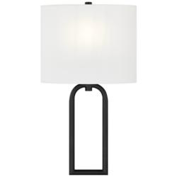 Textile Oslo 17 3/4" High Matte Black ADA Wall Sconce