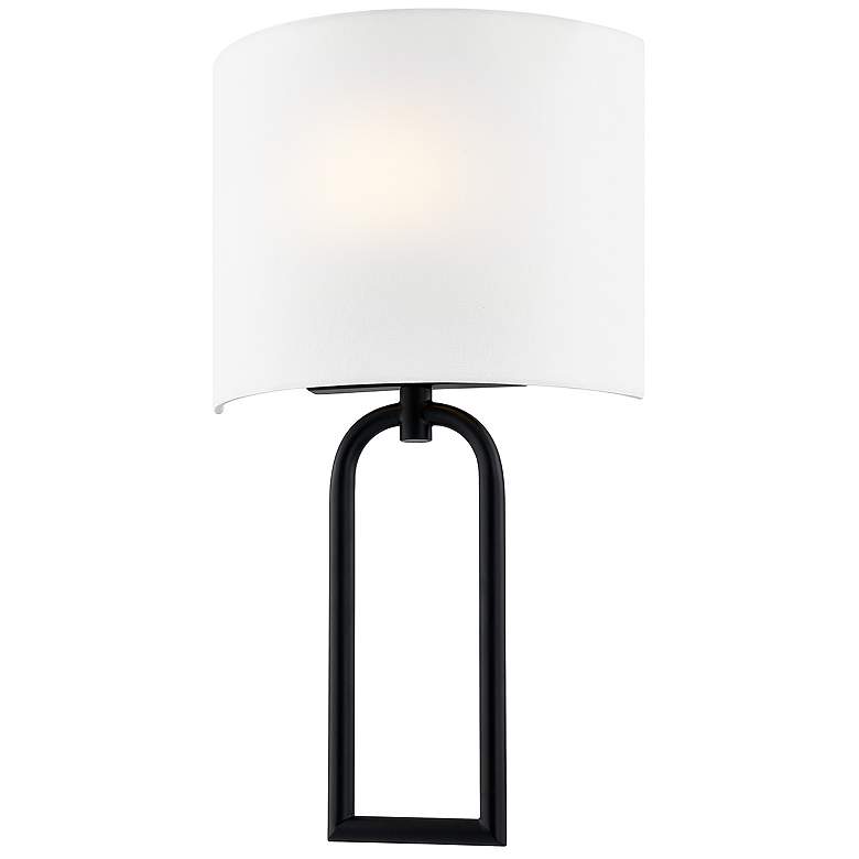 Image 4 Textile Oslo 17 3/4" High Matte Black ADA Wall Sconce more views