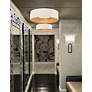 Textile Oslo 17 3/4" High Matte Black ADA Wall Sconce in scene