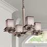 Textile&trade; 25" Wide Nickel Gray 4-Light LED Chandelier
