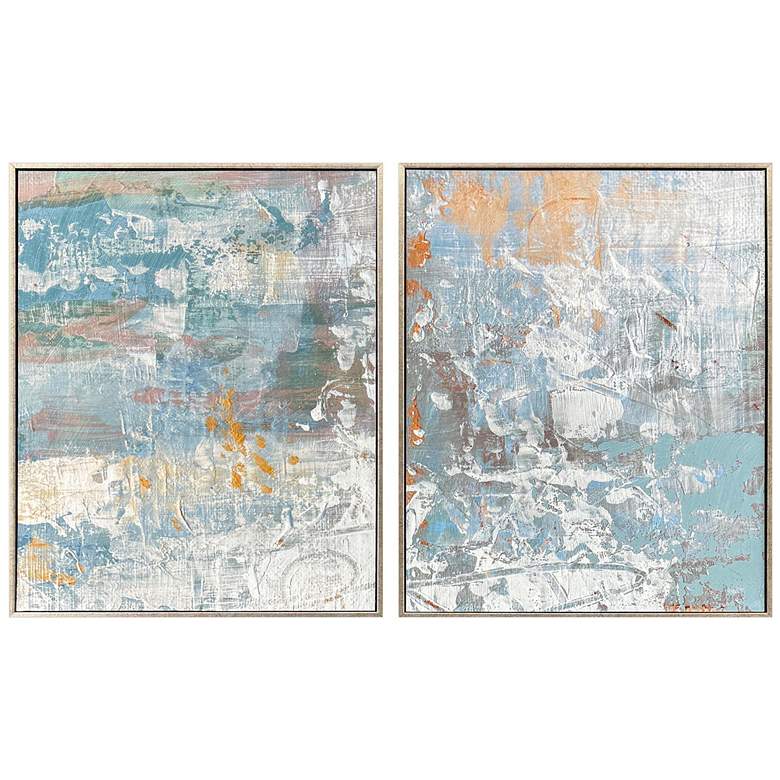 Image 1 Textural Abstract I 16"W x 20"H Non-Glass Framed Wall Art Set of