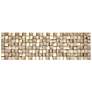 Textured 2 72"W Metallic Rugged Wooden Blocks Metal Wall Art