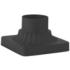 Textured Black 3 1/2" High Metal Outdoor Pier Mount Adapter