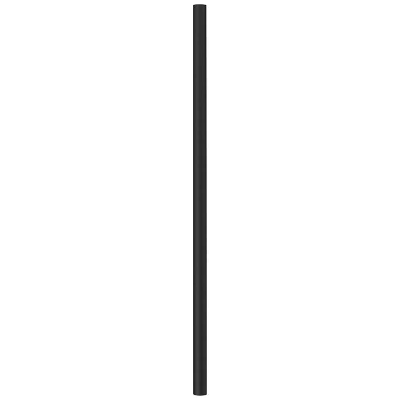 Image 1 Textured Black 84" High Metal Outdoor Lamp Post