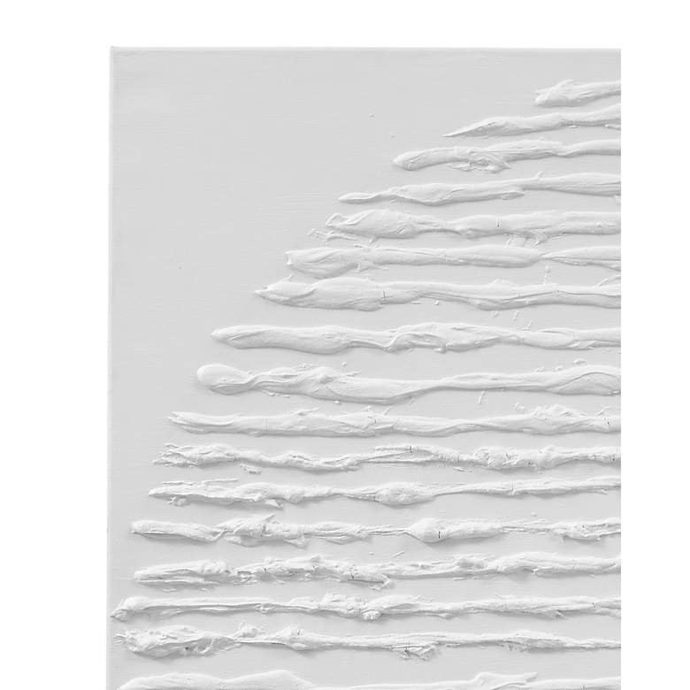 Image 3 Textured Circle 48" x 48" White Canvas Art more views