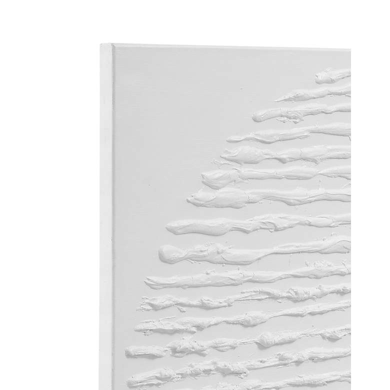 Image 4 Textured Circle 48" x 48" White Canvas Art more views