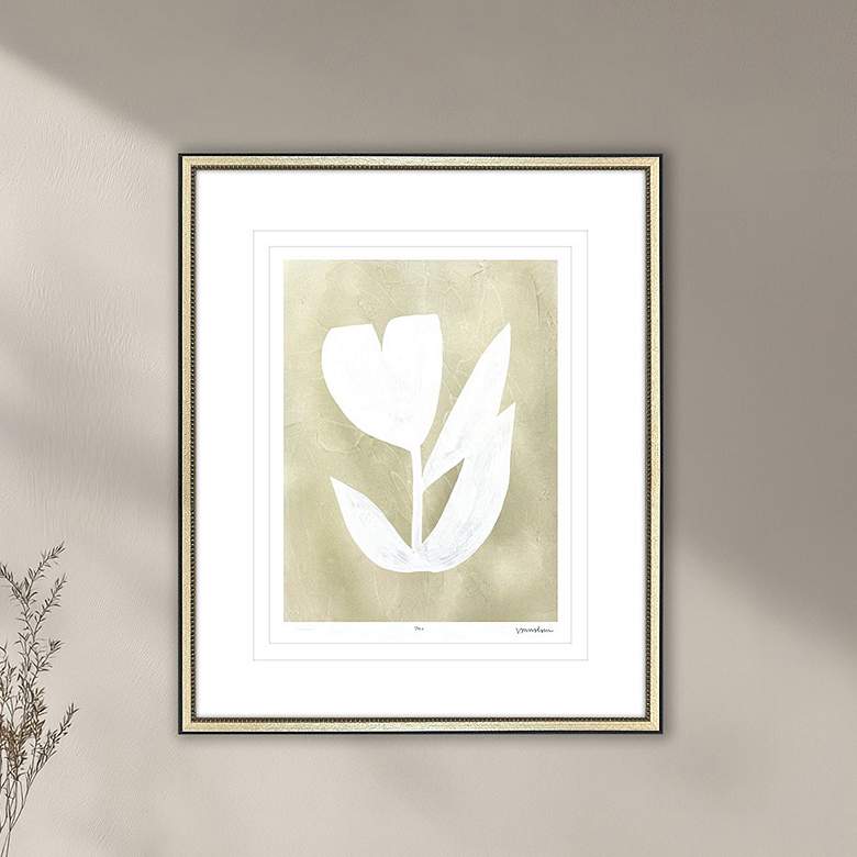 Image 1 Textured Corolla II 31"W x 38"H Framed Art
