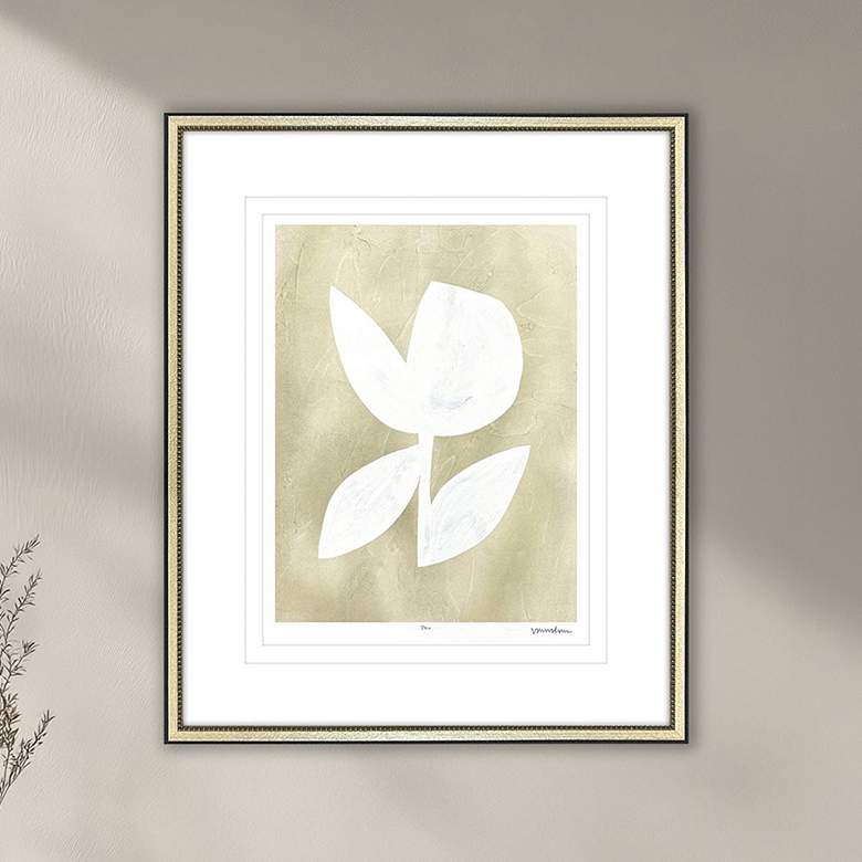 Image 1 Textured Corolla IV 31"W x 38"H Framed Art