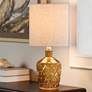 Textured Glass Accent Lamp with an open bottom design