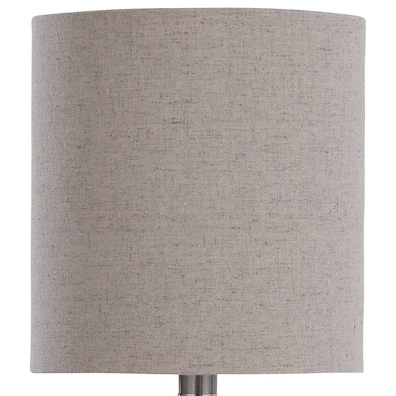 Image 3 Textured Glass Accent Lamp with an open bottom design more views