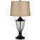 Textured Paper Bronze Urn Table Lamp