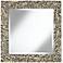 Textured Stone Black and Tan 32 1/4" Square Wall Mirror
