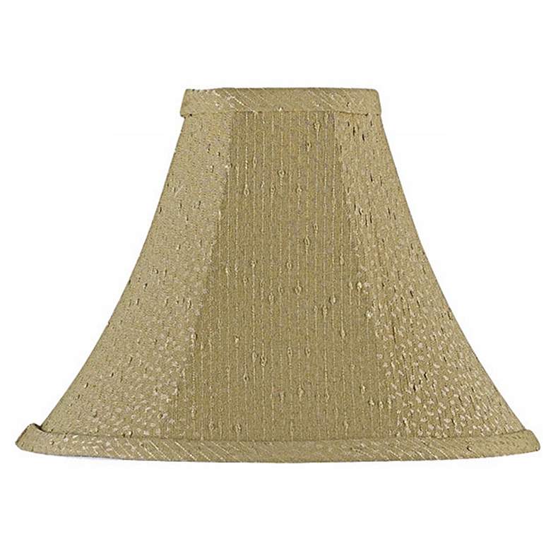 Image 1 Textured Taupe Bell Lamp Shade 4x11x8.5 (Spider)
