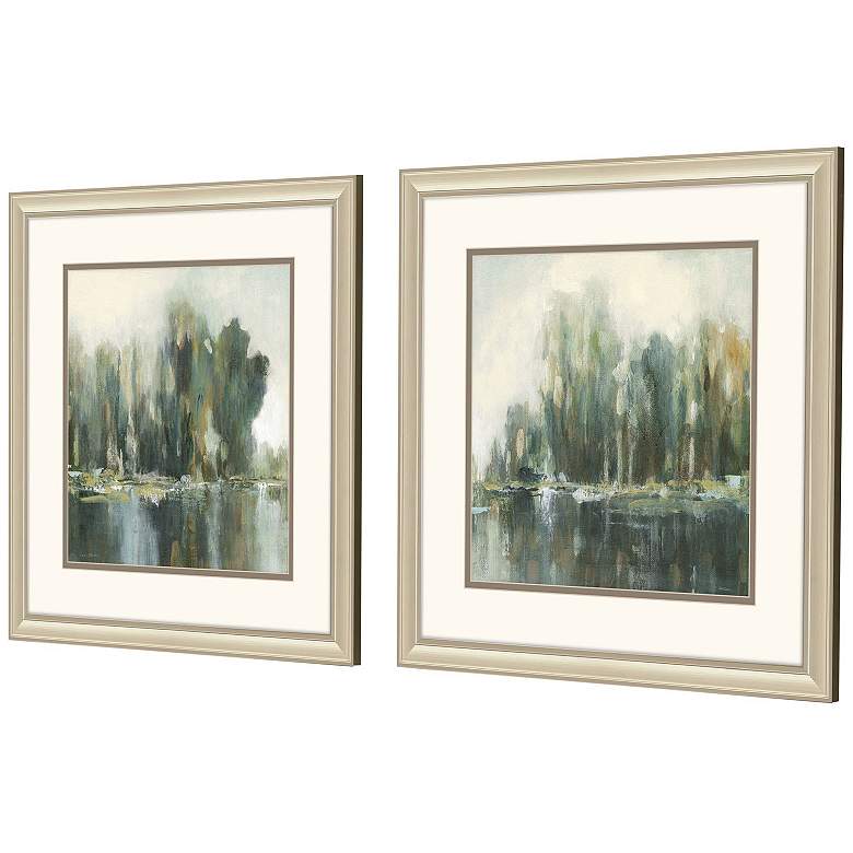 Image 3 Textured Treeline 18"W x 18"H Framed Art Set of 2 more views
