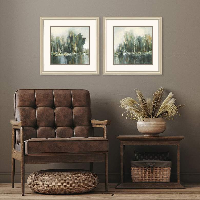 Image 5 Textured Treeline 18"W x 18"H Framed Art Set of 2 more views