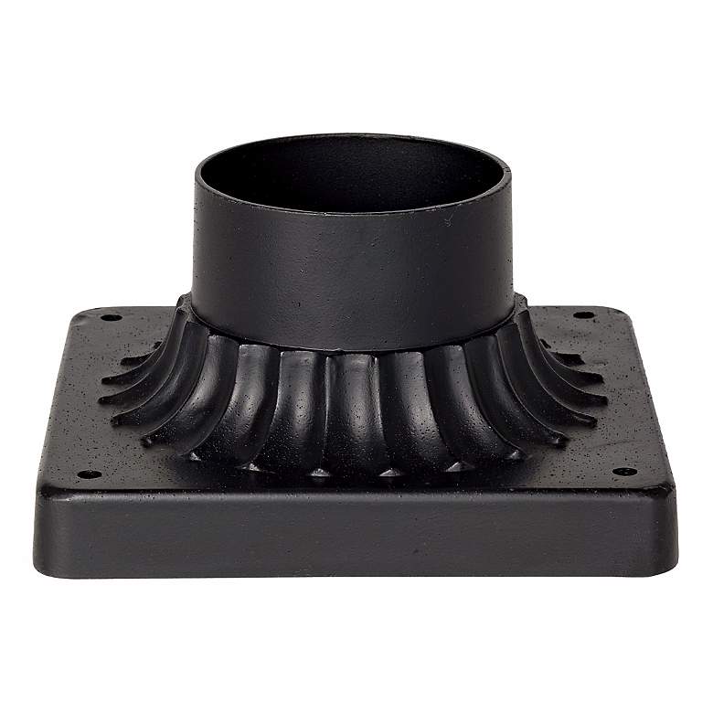 Image 2 Texturized Black Finish Metal Post Mount Adaptor more views