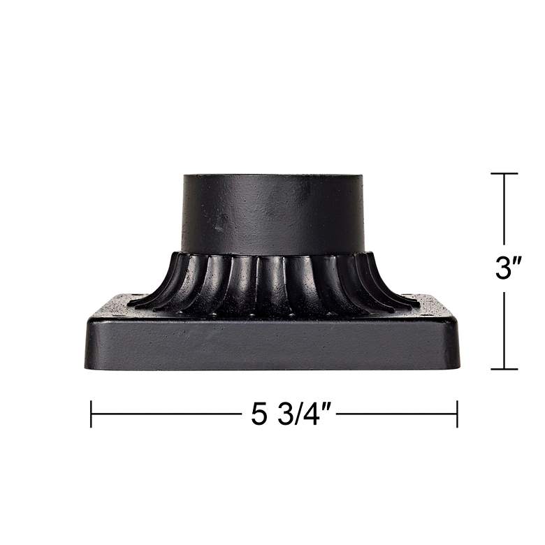 Image 4 Texturized Black Finish Metal Post Mount Adaptor more views