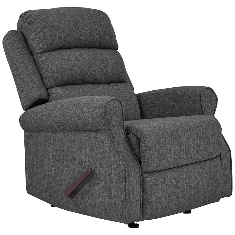 Thaddeus Charcoal Gray Stitch-Tufted Rocker Recliner Chair