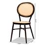 Thalia Dark Brown Beige Outdoor Dining Chairs Set of 2