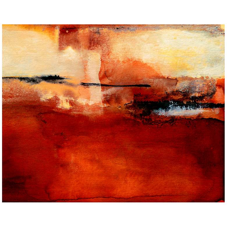 Image 1 Thalia Street 40 inch Wide Red Abstract Canvas Wall Art