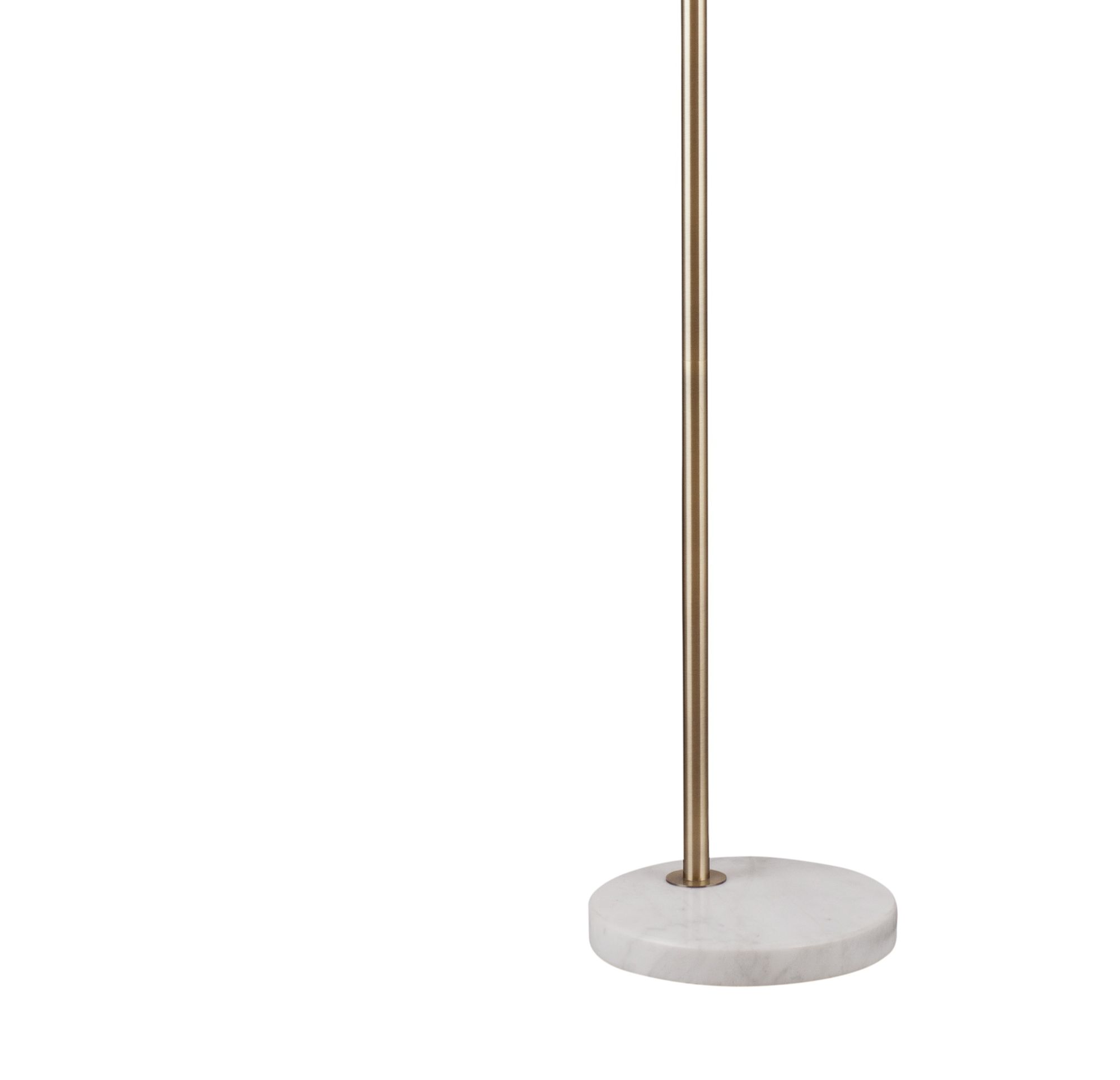 Image 4 Thames 59" High Brass And White Floor Lamp more views
