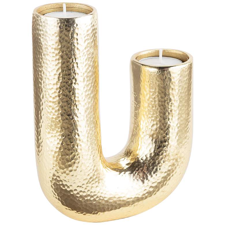 Image 1 Thames Polished Brass 7" High Vase/Candleholder