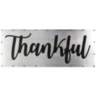 Thankful 36" Wide Black and Gray Metal Wall Art