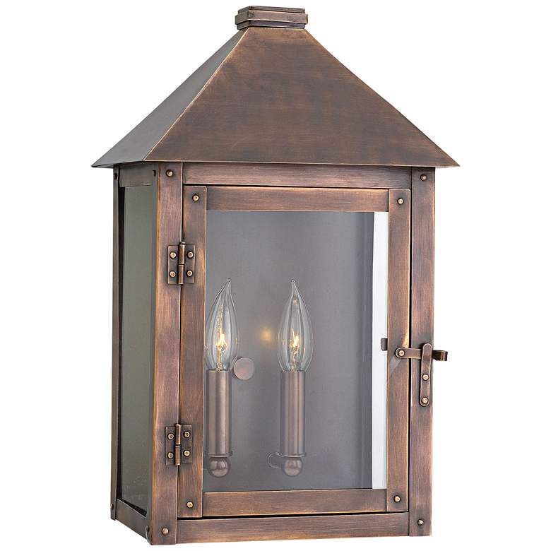 Image 1 Thatcher 17 1/4 inch High Antique Copper Outdoor Wall Light