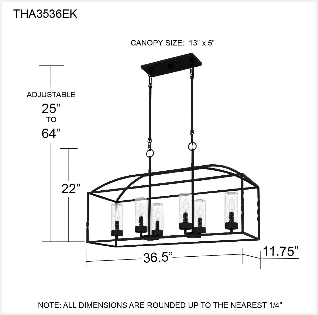 Image 7 Thatcher 22" High Earth Black 6-Light Outdoor Hanging Light more views