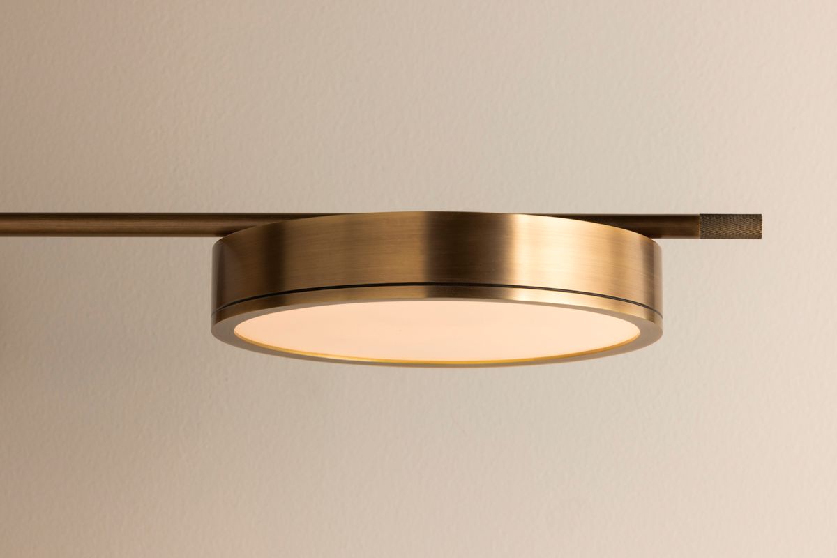 Thatcher 4 3/4" High Patina Brass Plug-In LED Wall Sconce Image 3