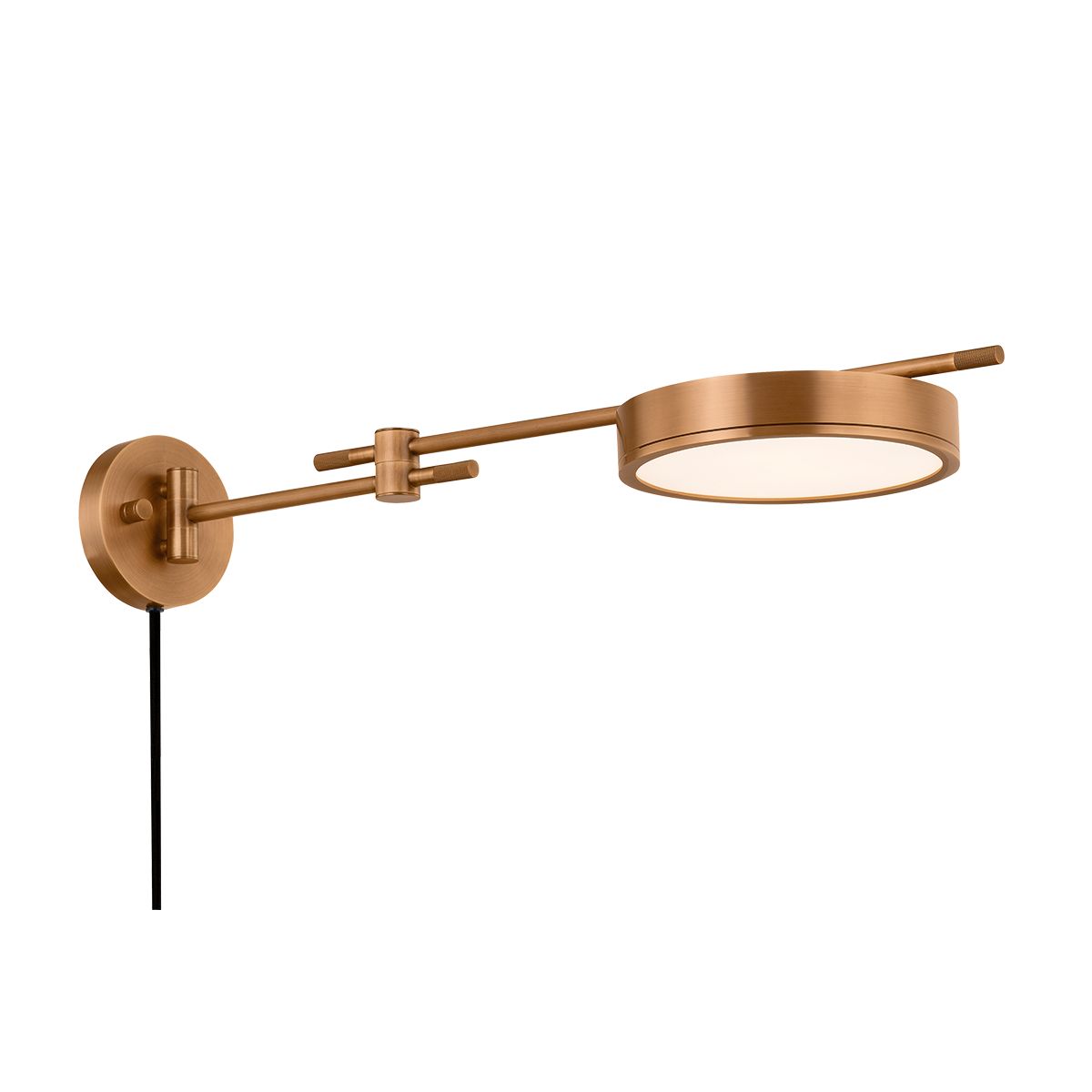 Thatcher 4 3/4" High Patina Brass Plug-In LED Wall Sconce Image 4