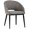 Thatcher Antique Gray Faux Leather and Black Modern Dining Chair