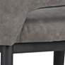 Thatcher Antique Gray Faux Leather and Black Modern Dining Chair in scene