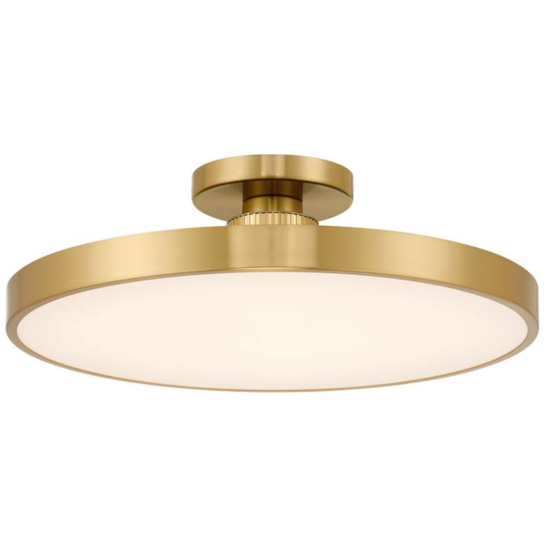 Image 1 Thayer 1-Light LED Ceiling Light in Warm Brass