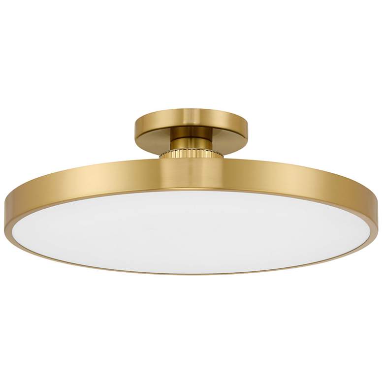 Image 2 Thayer 1-Light LED Ceiling Light in Warm Brass more views