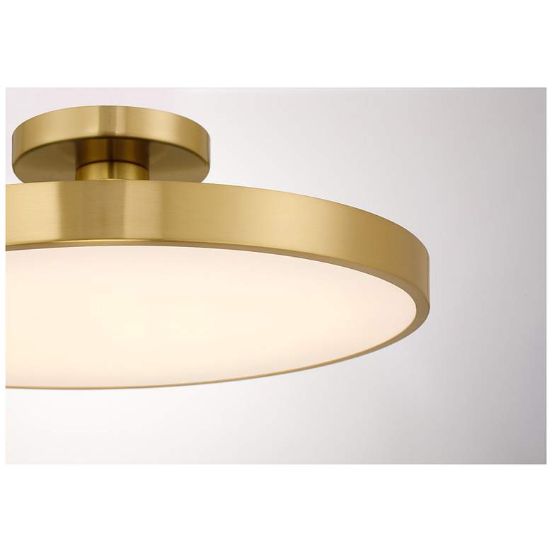 Image 5 Thayer 1-Light LED Ceiling Light in Warm Brass more views