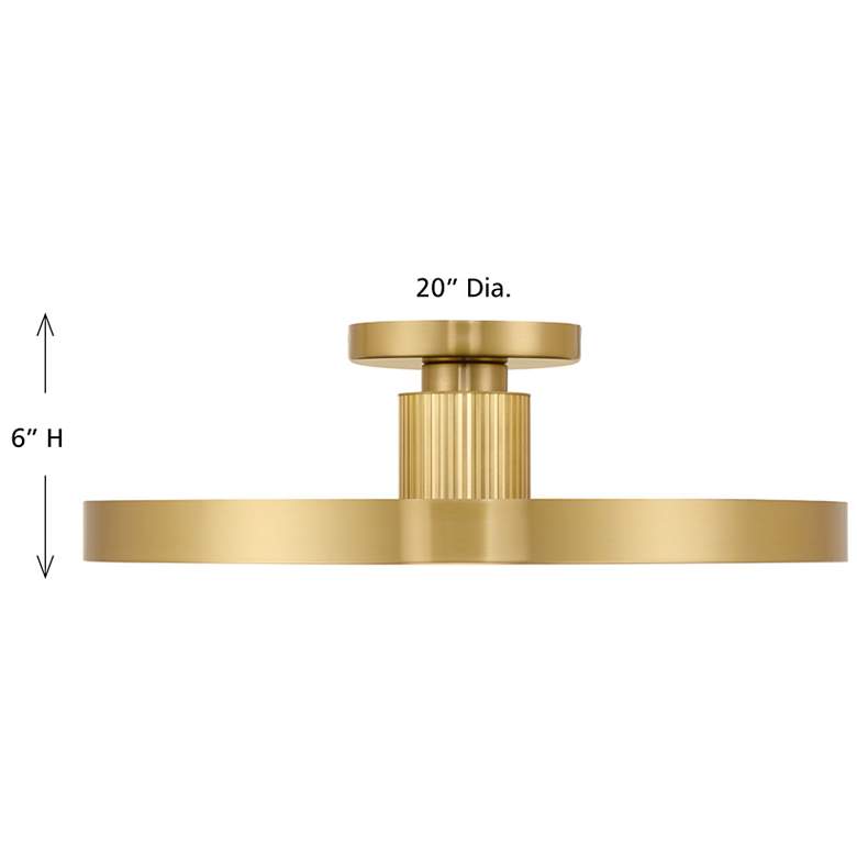 Image 6 Thayer 1-Light LED Ceiling Light in Warm Brass more views