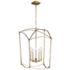 Thayer 19 1/4" Wide 5-Light Lantern Cage Antique Gild Gold Chandelier