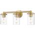 Thayer 22 1/2" Wide Luxe Gold 3-Light Bath Light
