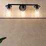 1_Thayer 22 1/2" Wide Matte Black 3-Light Vanity Bath Light