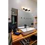3_Thayer 22 1/2" Wide Matte Black 3-Light Vanity Bath Light more views
