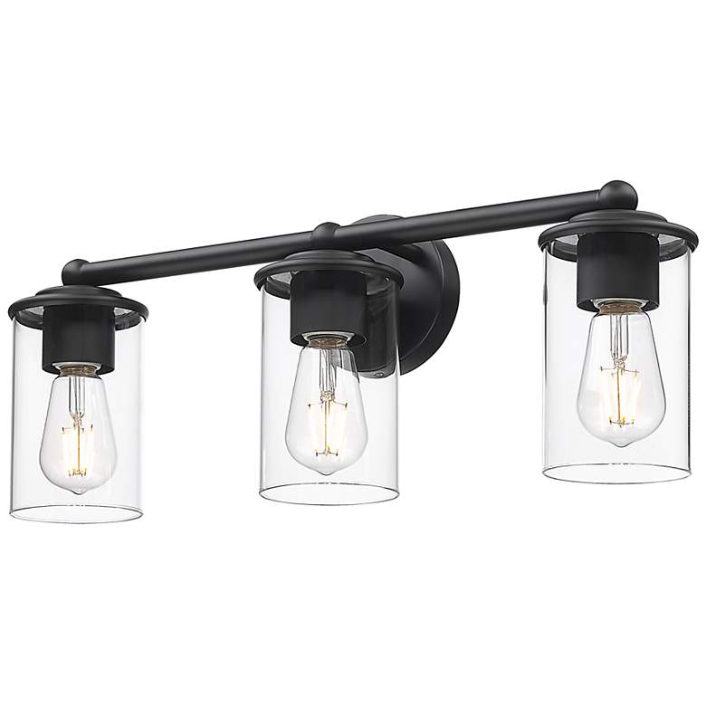 Image 5 Thayer 22 1/2" Wide Matte Black 3-Light Vanity Bath Light more views