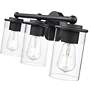 7_Thayer 22 1/2" Wide Matte Black 3-Light Vanity Bath Light more views