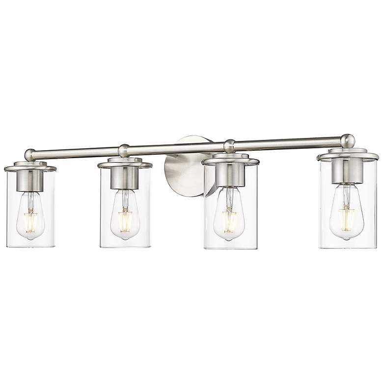 Image 3 Thayer 30 3/4" Wide Brushed Nickel 4-Light Vanity Bath Light