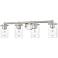 Thayer 30 3/4" Wide Brushed Nickel 4-Light Vanity Bath Light