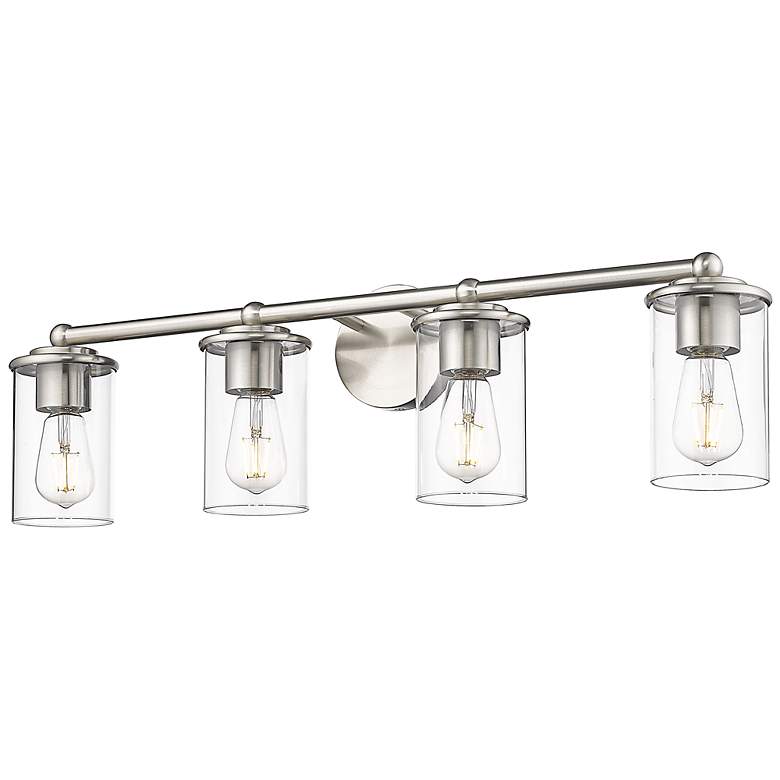 Image 5 Thayer 30 3/4" Wide Brushed Nickel 4-Light Vanity Bath Light more views